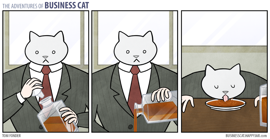 Business plockar upp med 'The Adventures of Business Cat'