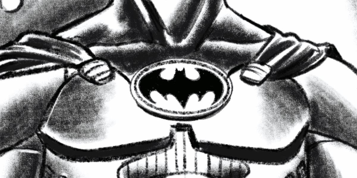 Batman '89 Artist Joe Quinones가 Michael Keaton의 미사용 배트 수트를 괴롭 힙니다.