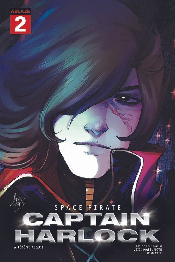 ABLAZE debutuje s úchvatným vesmírným pirátským kapitánem Harlockem # 2 Cover Art