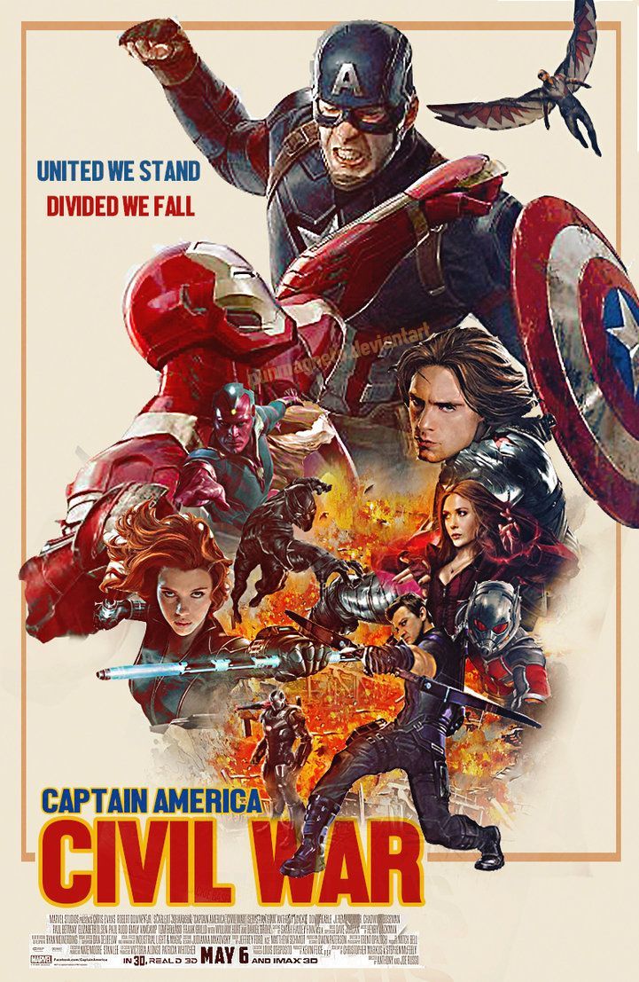 Artist designer fantastisk retro plakat for 'Captain America: Civil War'