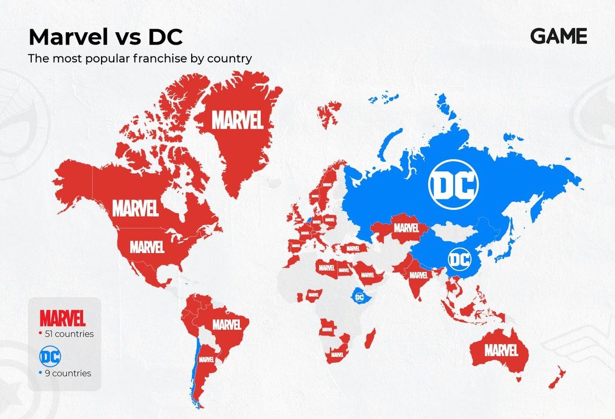 I supereroi Marvel sono i più popolari al mondo, secondo uno studio