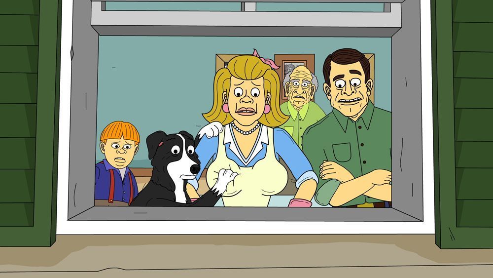 Skapere og stjerner av 'Mr. Pickles 'på Humor and Horror of Adult Swim Series