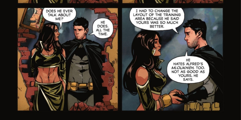  باتمان وتاليا يتحدثان عن داميان
