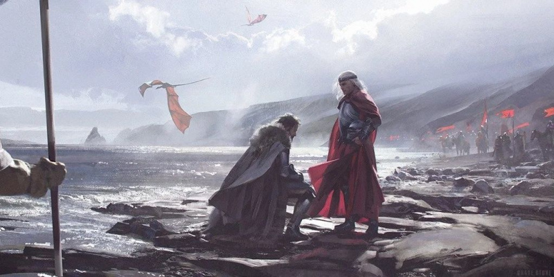   Erobreren Aegon og Torrhen Stark