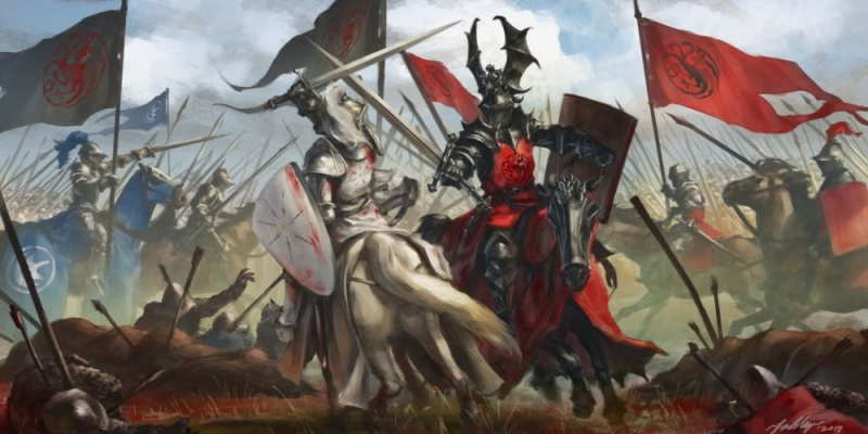   Pemberontakan Blackfyre yang disebabkan oleh Raja Aegon IV dalam Game of Thrones