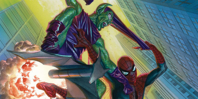  Spider-Man se luptă cu Green Goblin în Marvel Comics