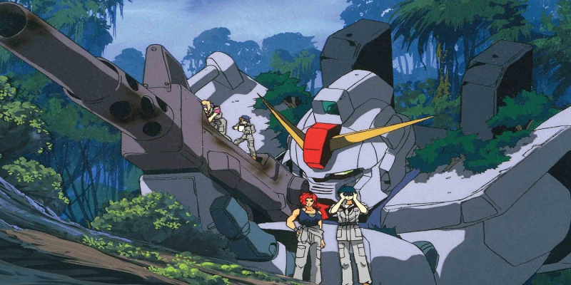   Juruterbang mudah alih di dalam hutan dalam Pasukan MS ke-08 dalam Mobile Suit Gundam.