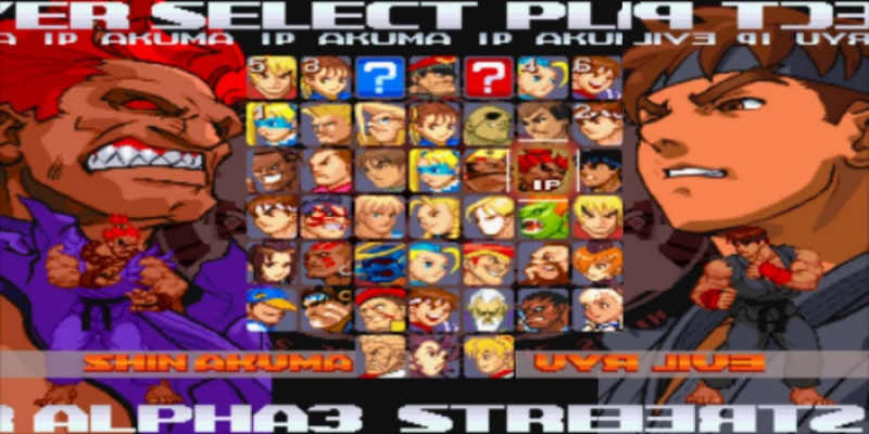   شاشة اختيار شخصية Street Fighter Alpha 3 Max