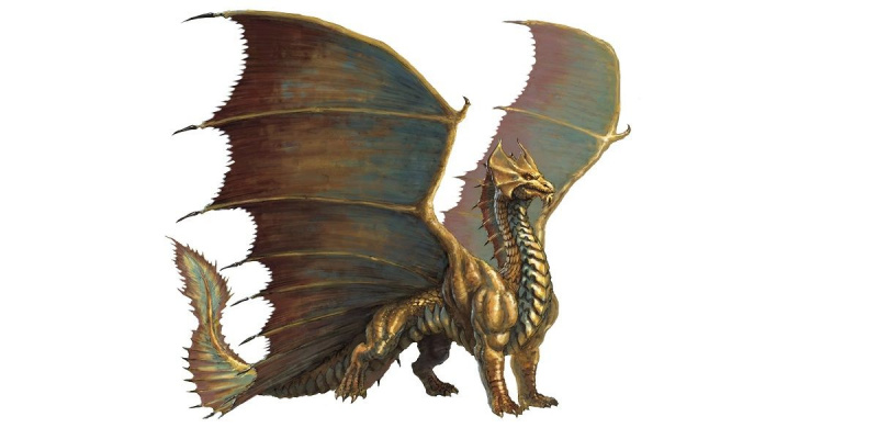  Mosazný drak v letu Dungeons & Dragons