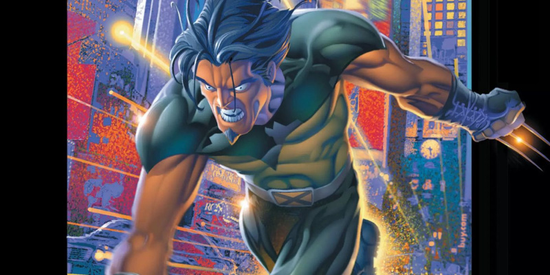   Ultimate Wolverine biegnie przez Nowy Jork z wysuniętymi pazurami.