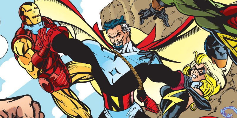   Grāfs Nefarija cīnās pret Atriebējiem Marvel Comics