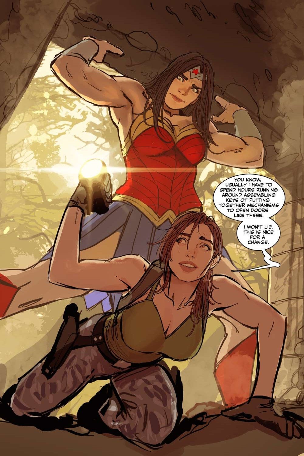 Diana X Lara: 10 Wonder Woman & Tomb Raider Fan Art Pictures We Love