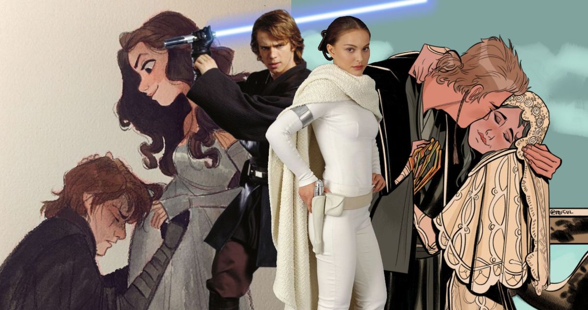 Star Wars: 10 imatges de fan art d'Anakin Skywalker i Padmé Amidala massa dolces