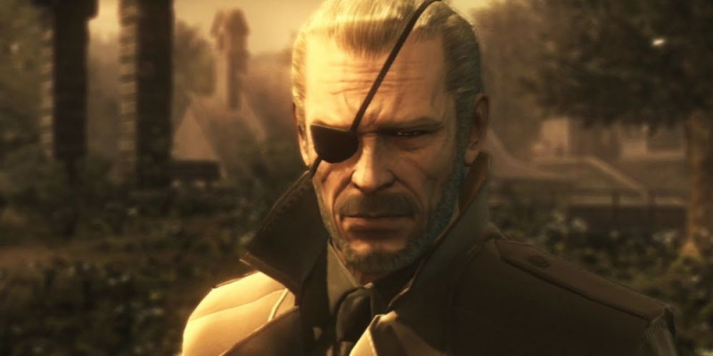   Big Boss pratar med Solid Snake i Metal Gear Solid 4: Guns of the Patriots