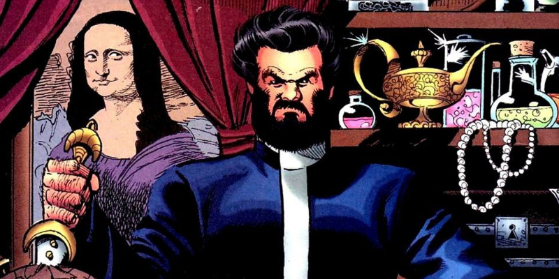   Et bilde av Vandal Savage med sine udødelige rikdommer i DC Comics