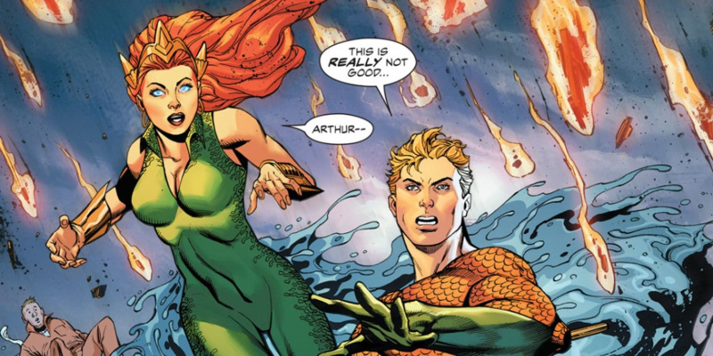   DC Comics의 위기에 처한 Queen Mera와 Aquaman