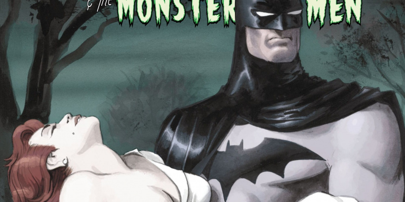   Batman carrega Julie Madison na capa de Batman and the Monster Men