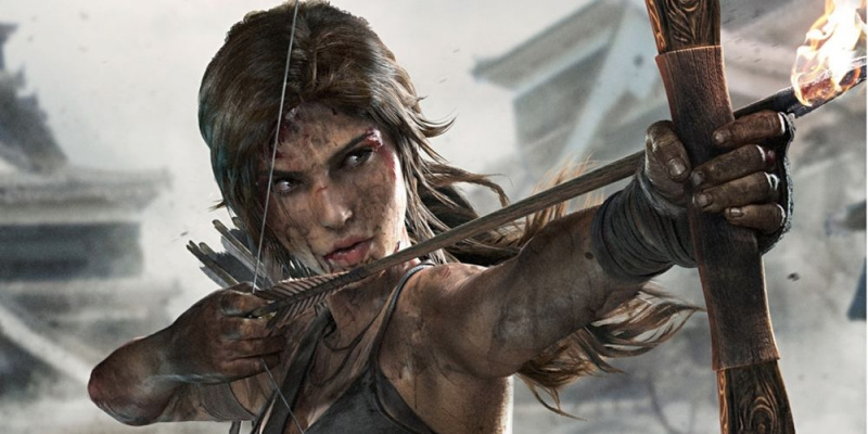   Lara Croft ampuu jousella Tomb Raider -pelissä