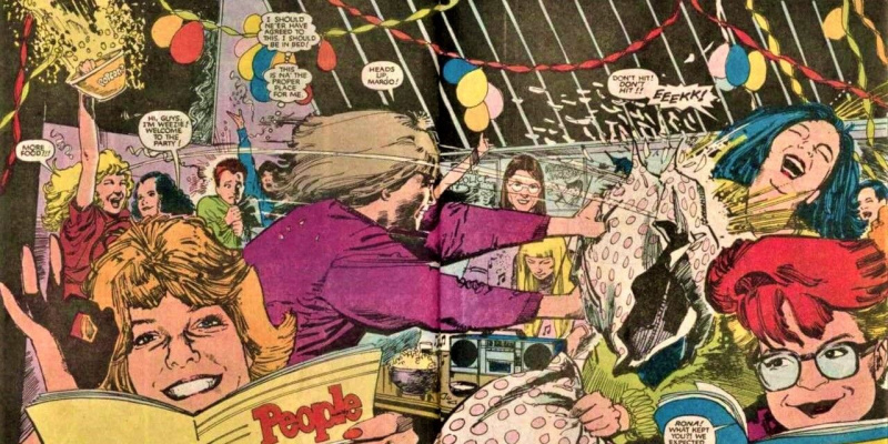  The New Mutants bermain di pesta tidur dalam Marvel Comics
