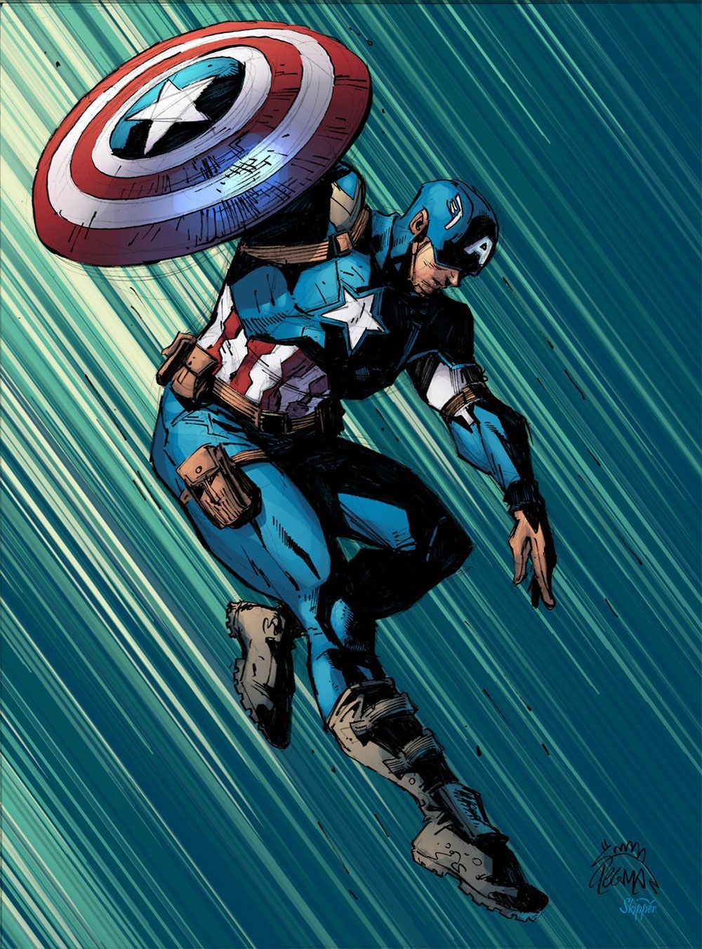 Få denne mand et skjold: 10 af de bedste Captain America-kunstværker på Internettet