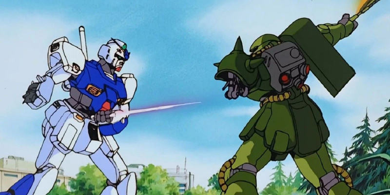   Al a Bernie bojují v Gundam 0080 Válka v kapse