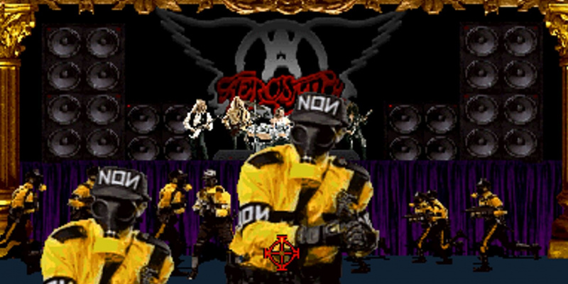   The New Order Nation valt Aerosmith aan in Revolution X