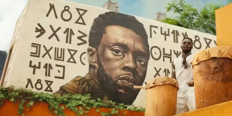   Panthère noire Wakanda pour toujours's tribute to T'Challa 