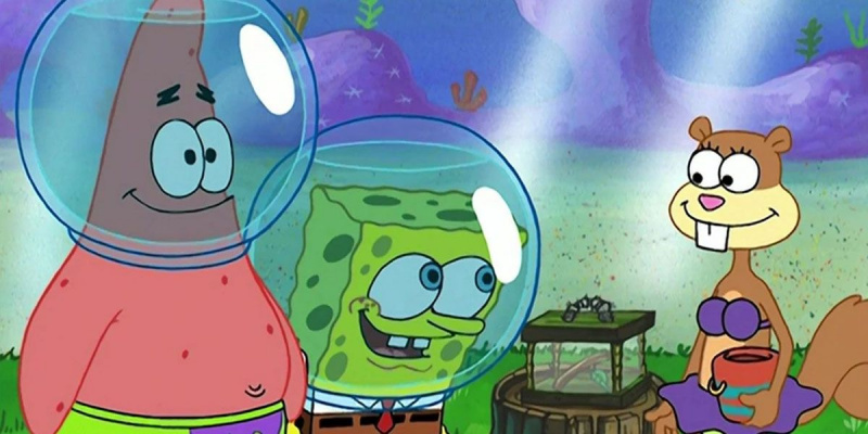  Patrick Star, SpongeBob SquarePants a Sandy Cheeks v SpongeBob SquarePants