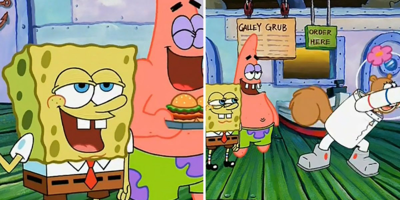   SpongeBob SquarePants, Sandy Cheeks et Patrick Star dans SpongeBob SquarePants