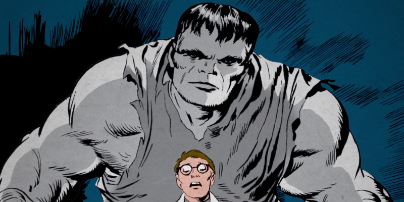   Grey Hulk ir Bruce Banner savo pirmuose pasirodymuose