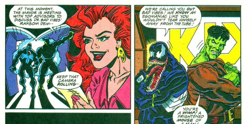   Venom et Hulk dans une référence SNL de Marvel Comics