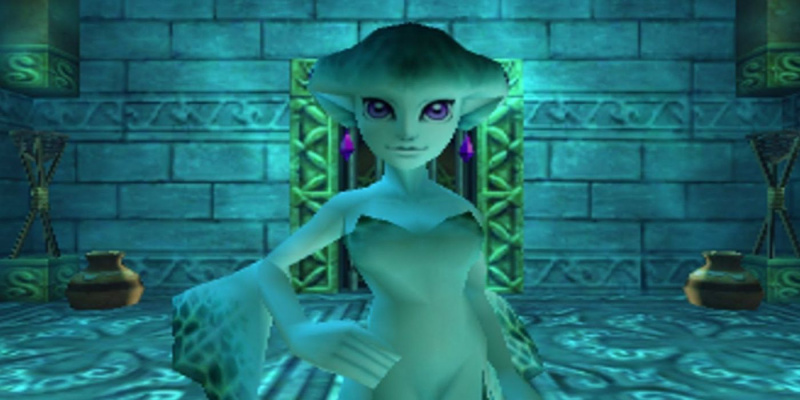  Legend of Zelda vandens šventykla iš „Ocarina of Time Zora“.