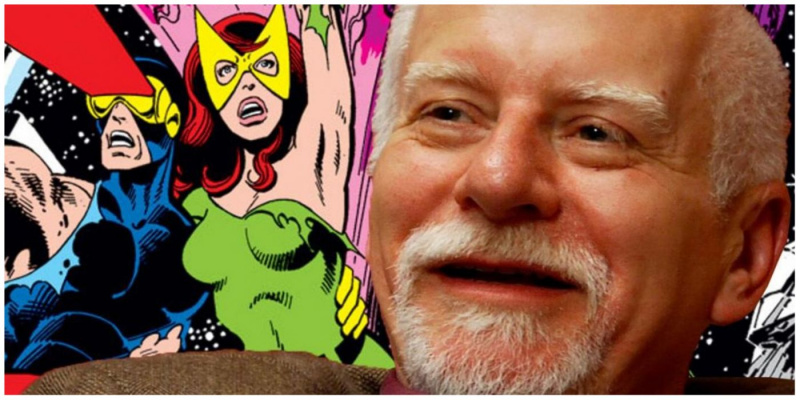   imagem dividida de Chris Claremont e Ciclope e Jean Grey de X-Men