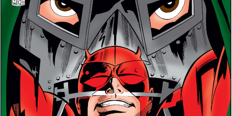   Una imatge de Daredevil atrapat pel Doctor Doom