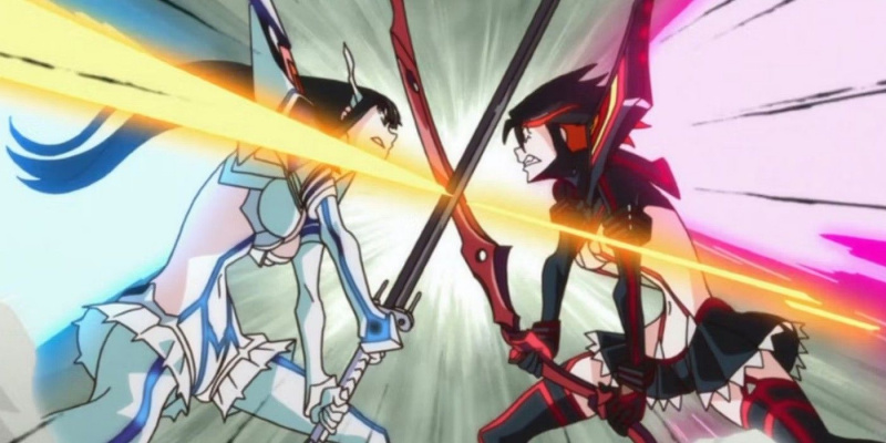   Anime Ryuko اور Satsuki Clash in Kill La kill