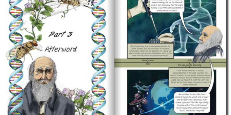   Pilt koomiksikunstist Charles Darwinilt's On The Origin Of Species: A Graphic Adaptation