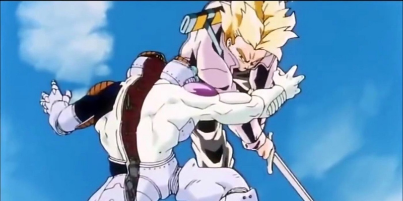 Anime Trunks contre Cyborg Freezer