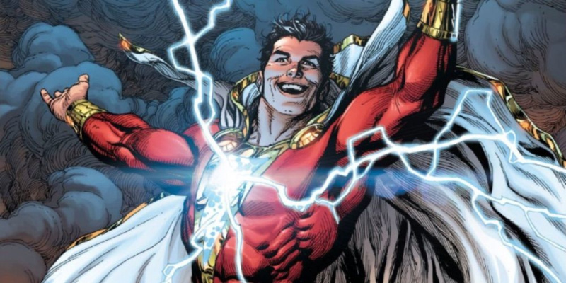   DC Comics' Shazam with White Lightning Smile