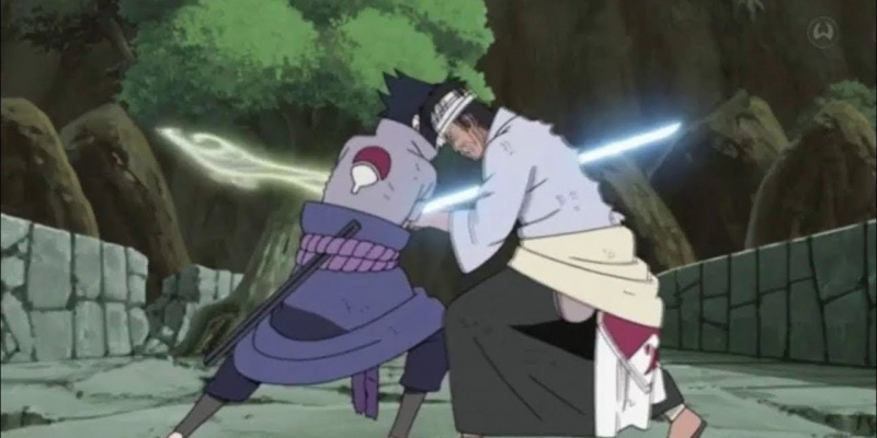 Naruto i Sasuke kontra Danzo w Naruto.