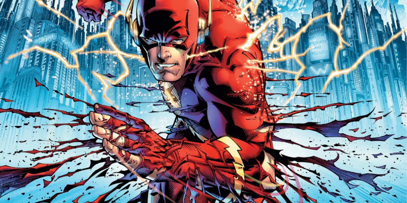   Une image du Flash's costume shredding in Flashpoint