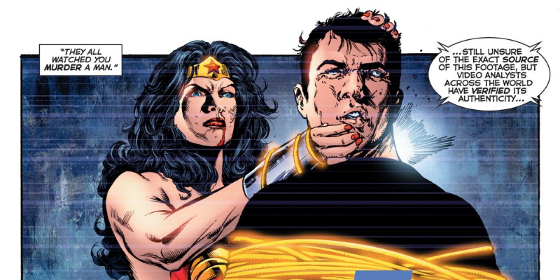   Wonder Woman tappaa Maxwell Lordin DC Comicsissa