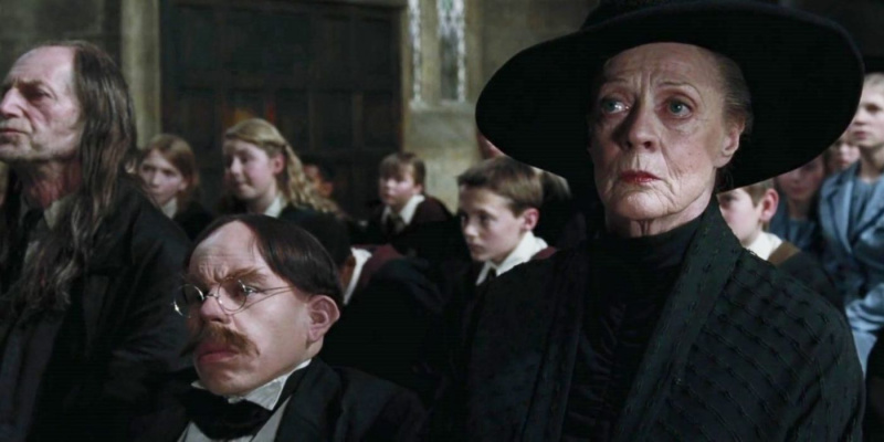 Flitwick và McGonagall tại Cedric's funeral, Harry Potter