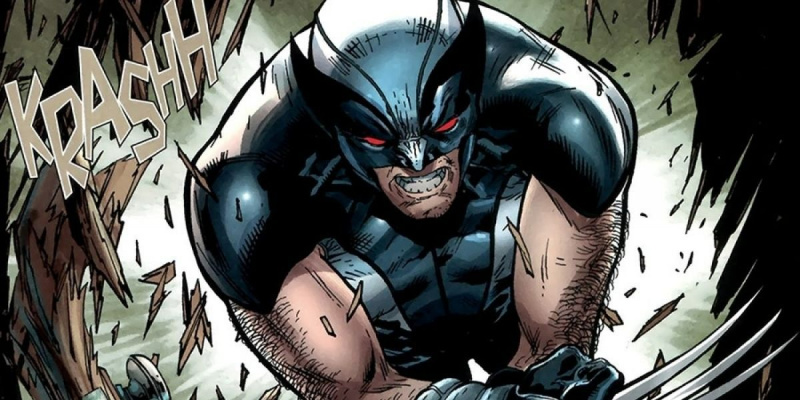  Wolverine în costumul său X-Force.