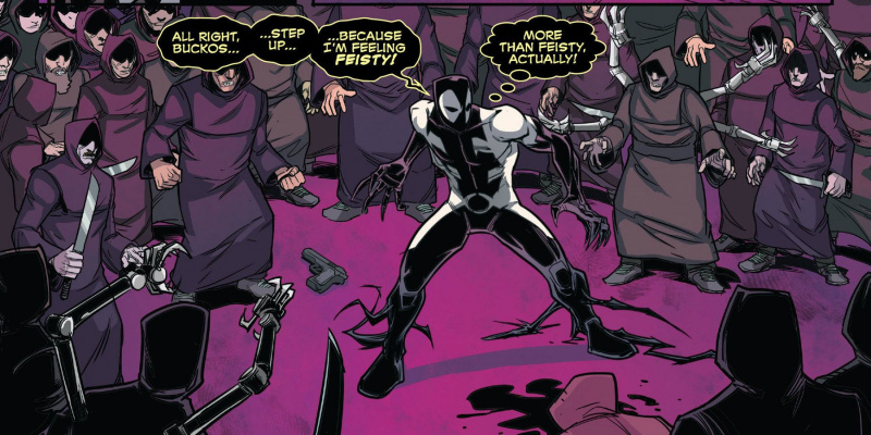   Venom jest gospodarzem Deadpoola.