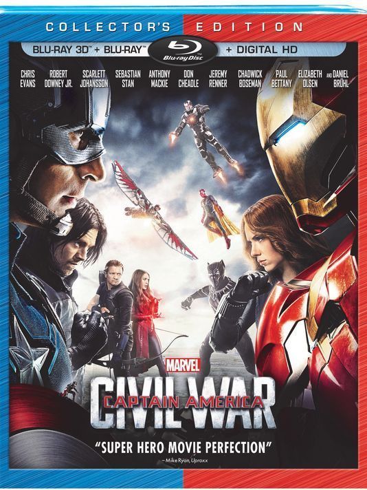 Revelada a data de lançamento do Blu-ray de 'Capitão América: Guerra Civil'