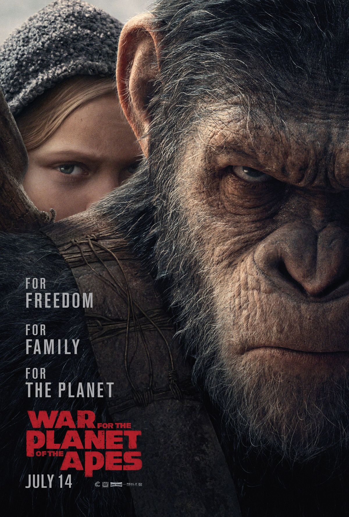 Krig for abernes planet debuterer på ny plakat