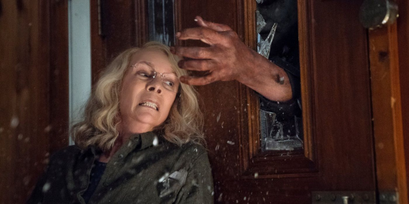   جيمي لي كورتيس في دور لوري سترود في عام 2018's Halloween. 