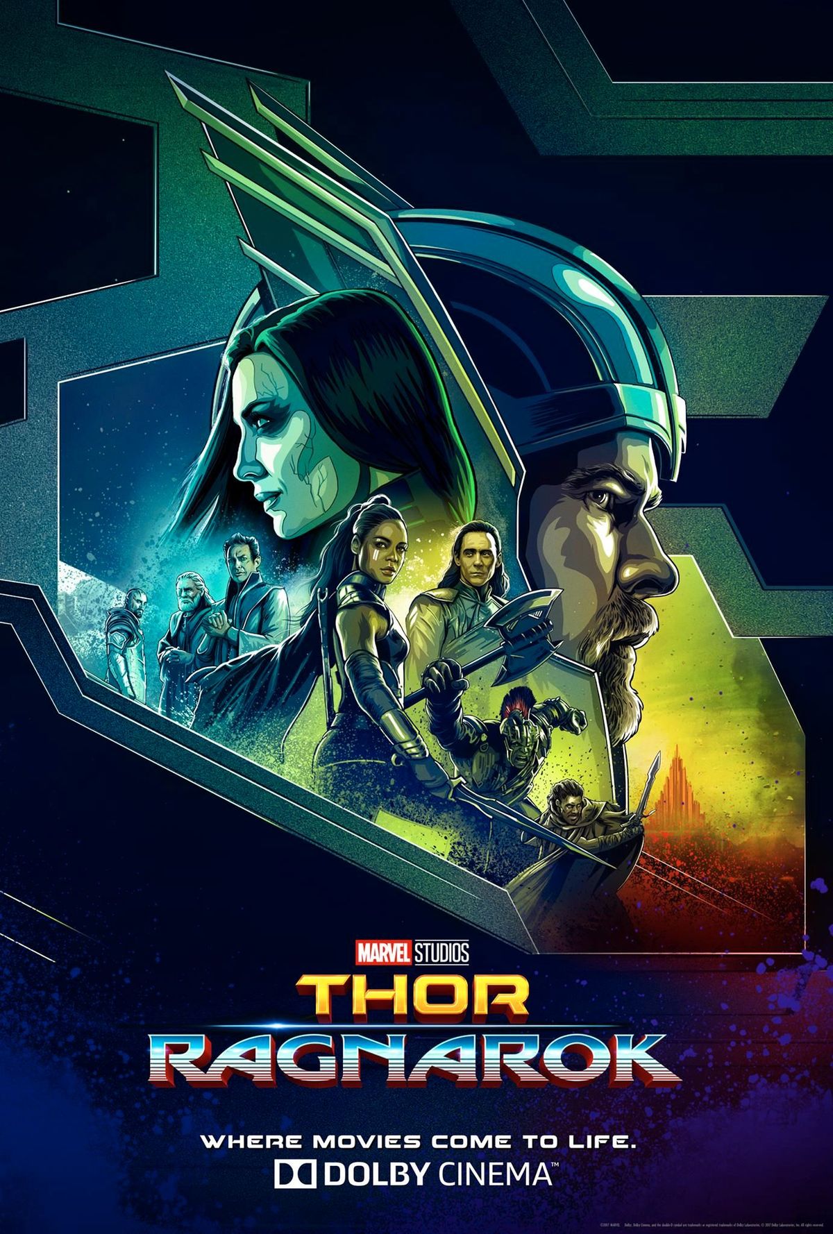 Poster Thor: Ragnarok Baru Membawa Warna Kirby