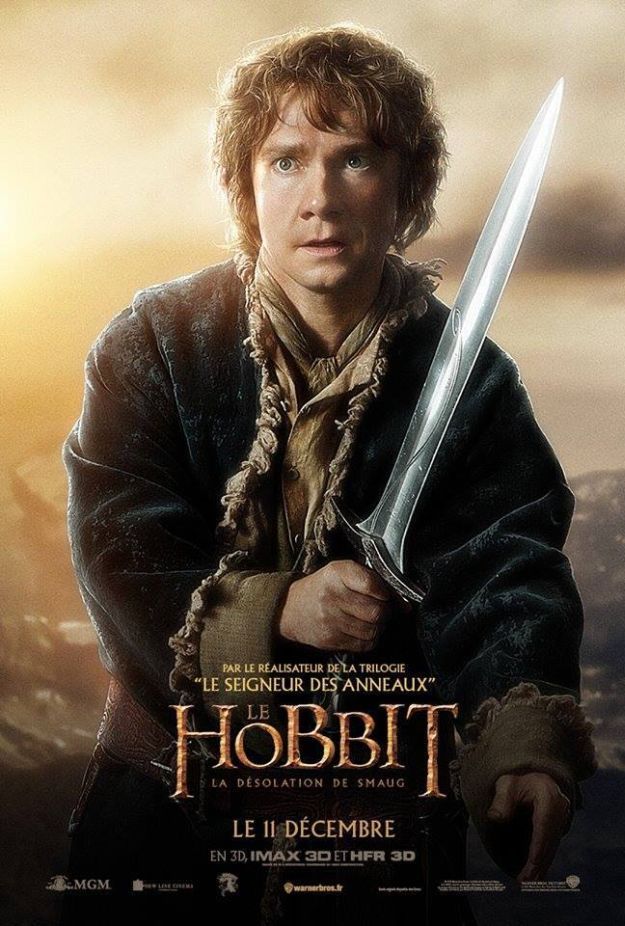 Dàn diễn viên 'Hobbit' được giới thiệu bằng sáu tấm áp phích 'Sự tàn phá của Smaug' bằng tiếng Pháp