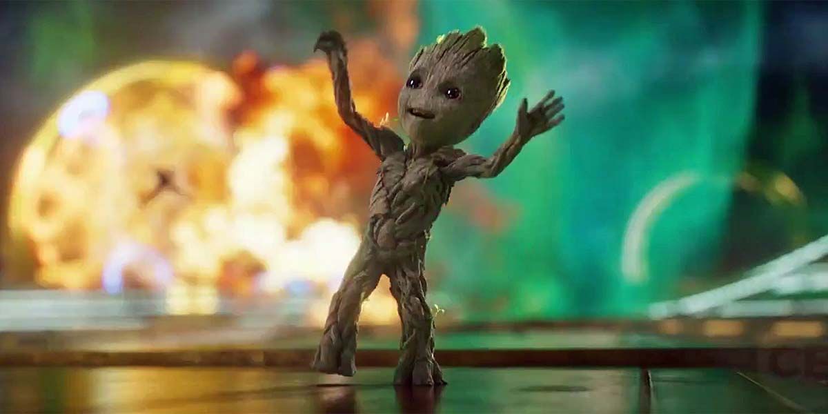 Baby Groot dejas Galaxy Guardians of Vol. 2 Starptautiskais treileris